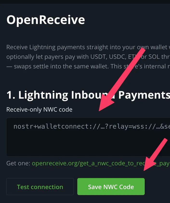 OpenReceive screenshot 2