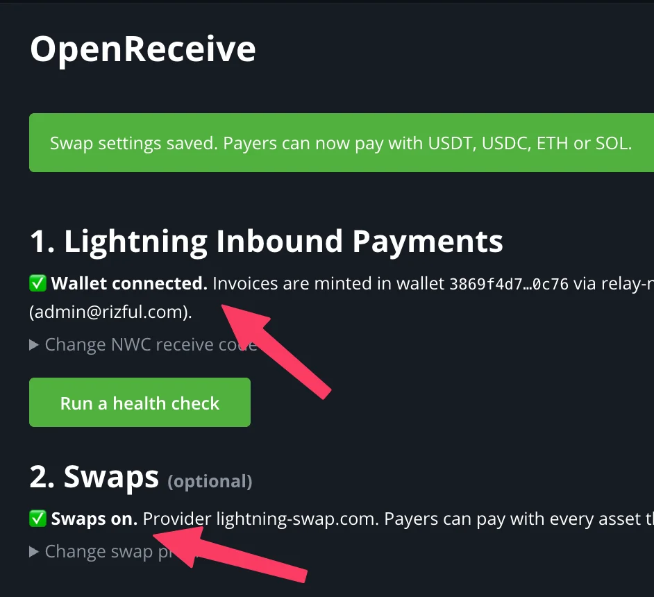 OpenReceive screenshot 4